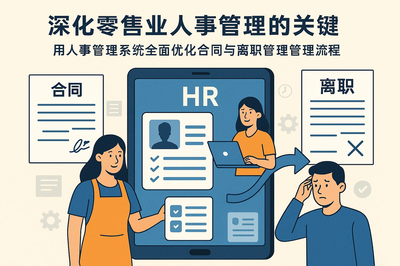 深化零售业人事管理的关键——用人事管理系统全面优化合同与离职管理流程