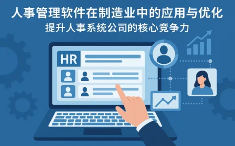 人事管理软件在制造业中的应用与优化——提升人事系统公司的核心竞争力