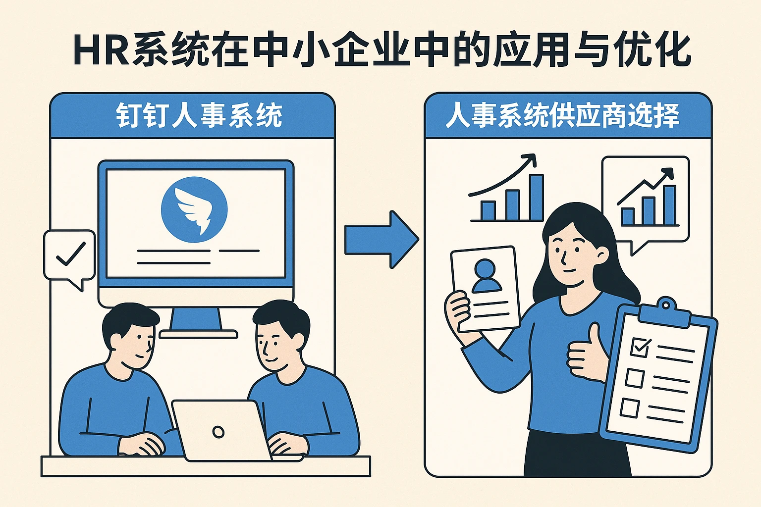 HR系统在中小企业中的应用与优化：以钉钉人事系统与人事系统供应商选择为视角