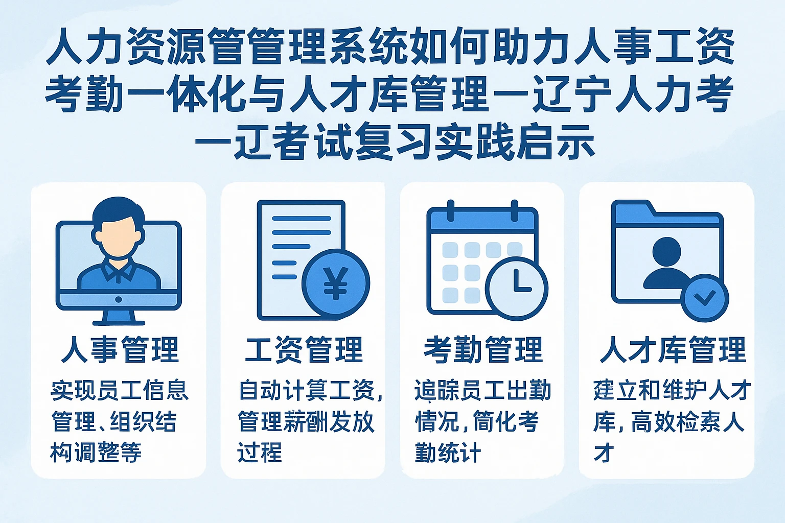 人力资源管理系统如何助力人事工资考勤一体化与人才库管理——辽宁人力考试复习实践启示
