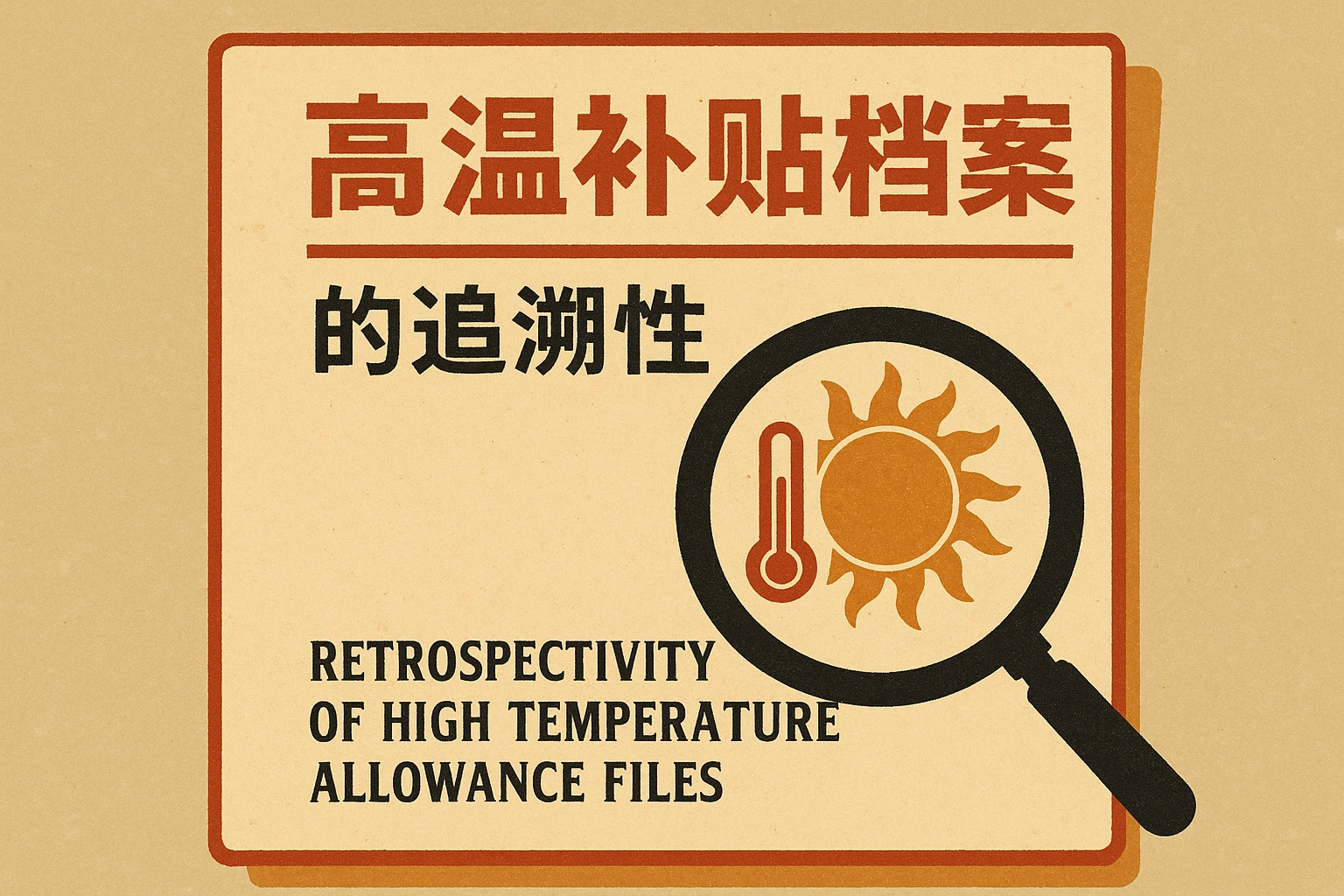 高温补贴档案的追溯性
