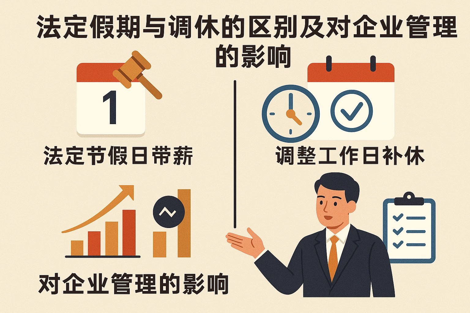 法定假期与调休的区别及对企业管理的影响