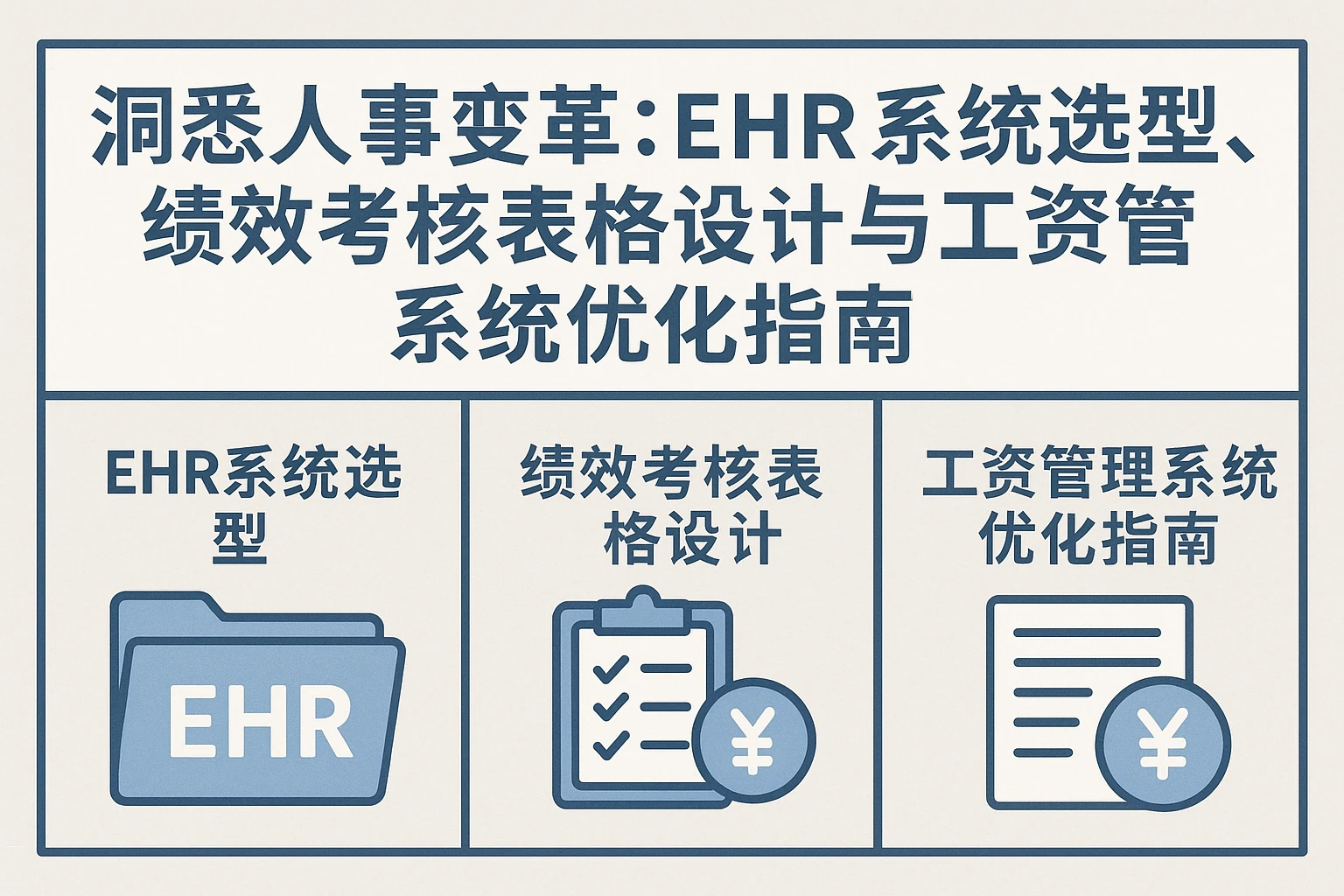 洞悉人事变革：EHR系统选型、绩效考核表格设计与工资管理系统优化指南