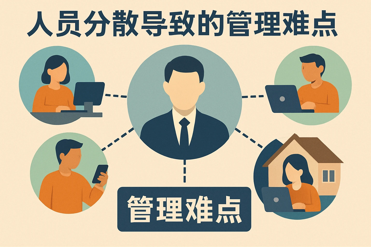 人员分散导致的管理难点