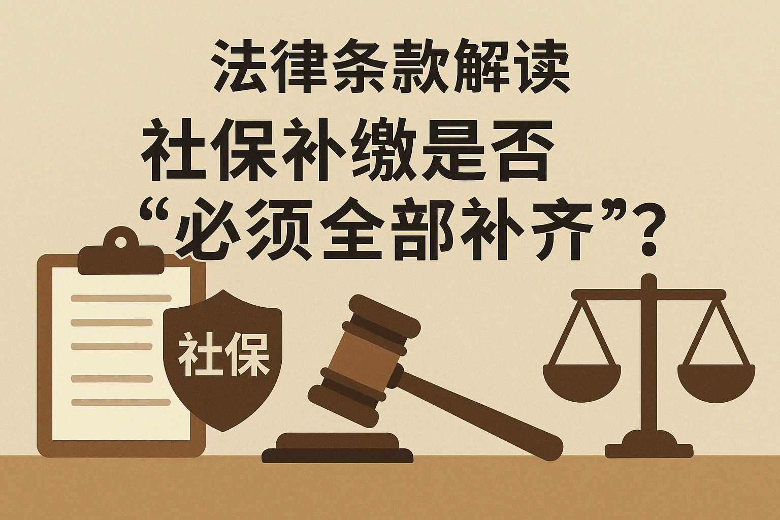法律条款解读：社保补缴是否“必须全部补齐”？