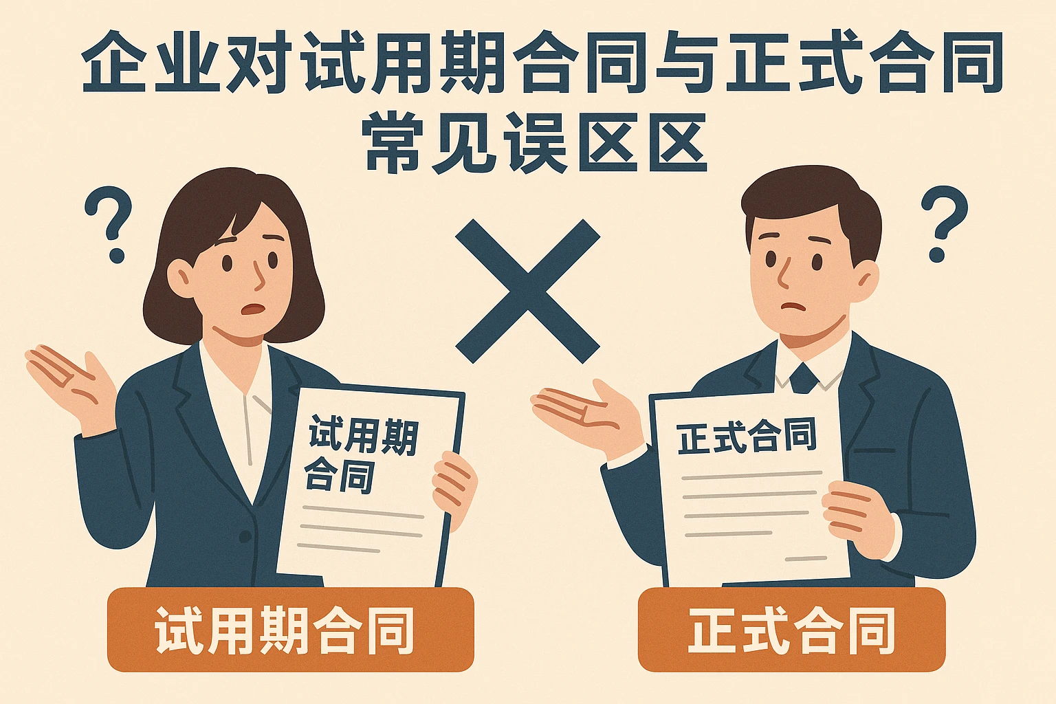 企业对试用期合同与正式合同的常见误区