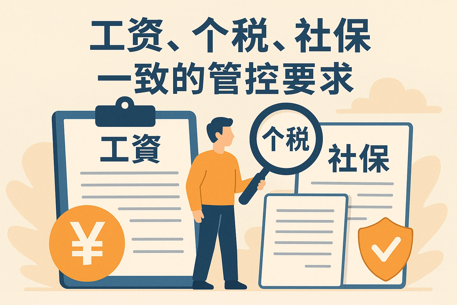 工资、个税、社保一致的管控要求