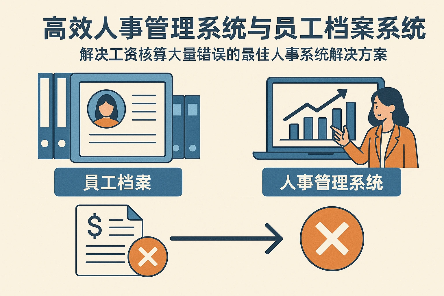 高效人事管理系统与员工档案系统：解决工资核算大量错误的最佳人事系统解决方案