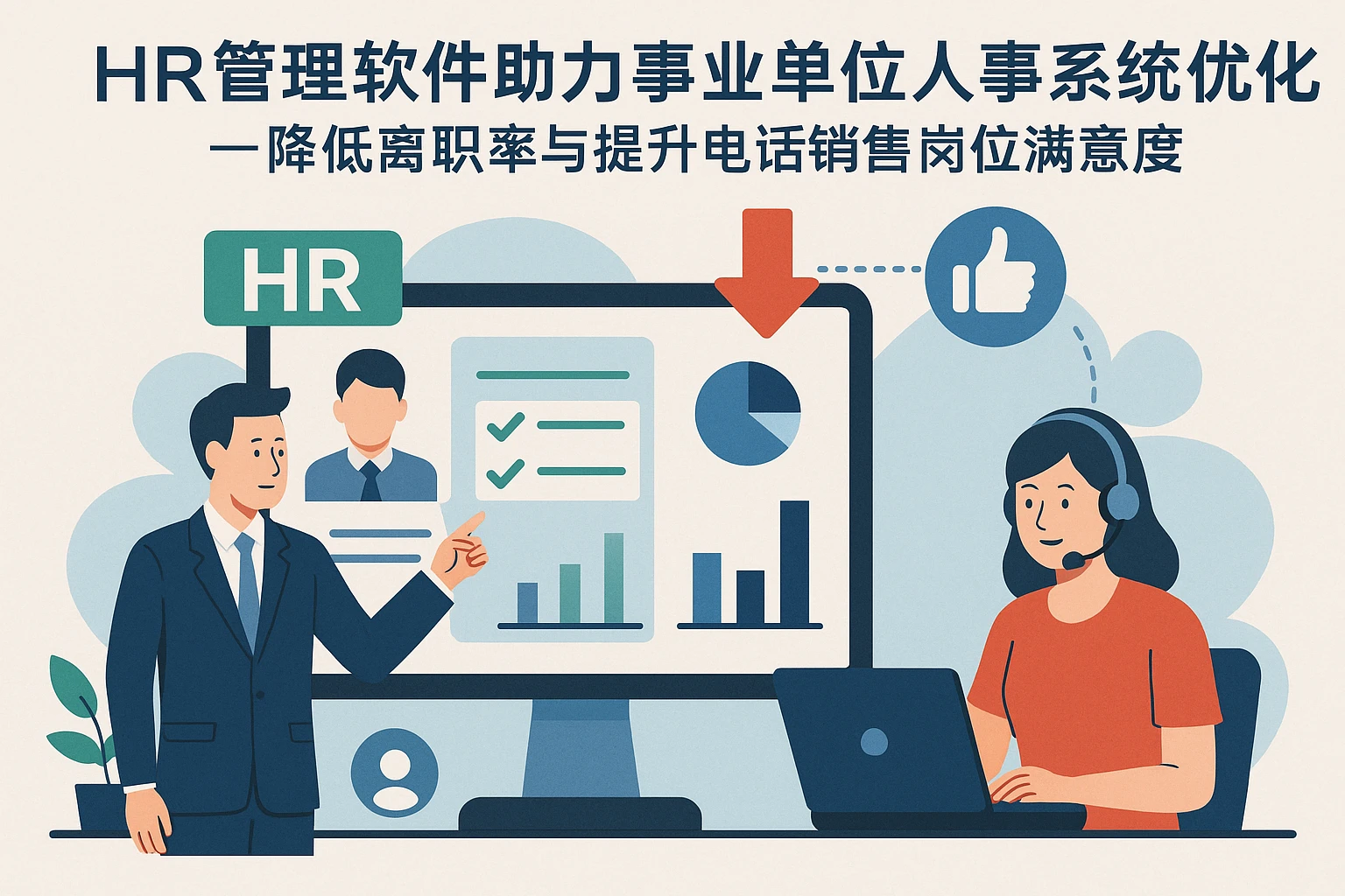 HR管理软件助力事业单位人事系统优化——降低离职率与提升电话销售岗位满意度
