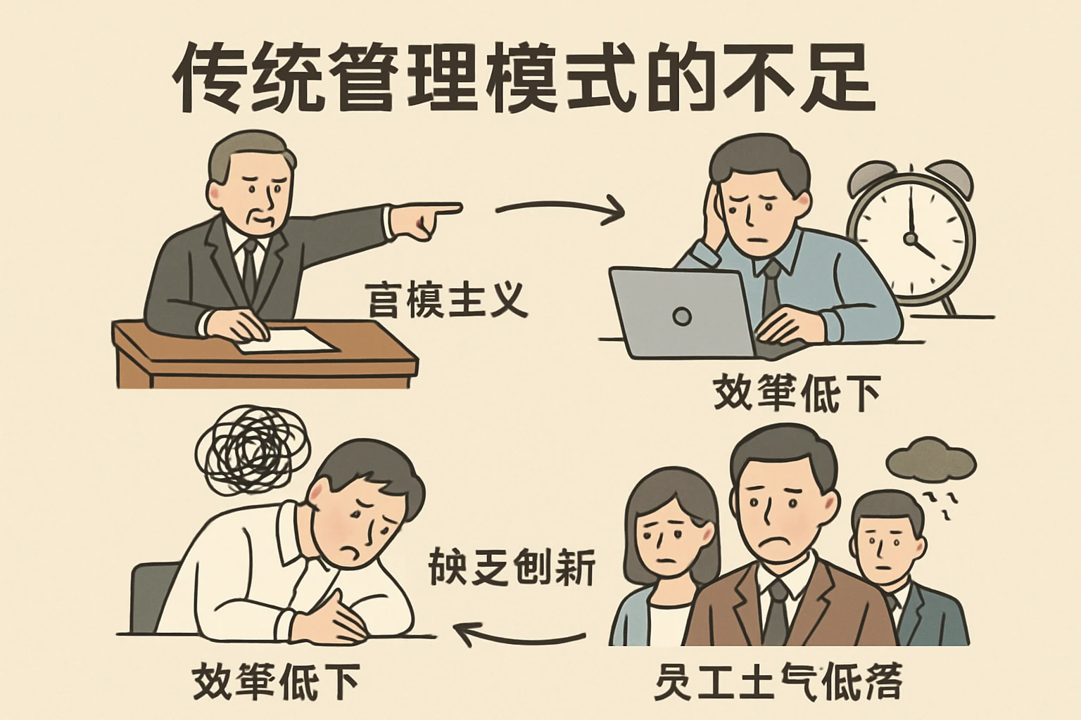 传统管理模式的不足