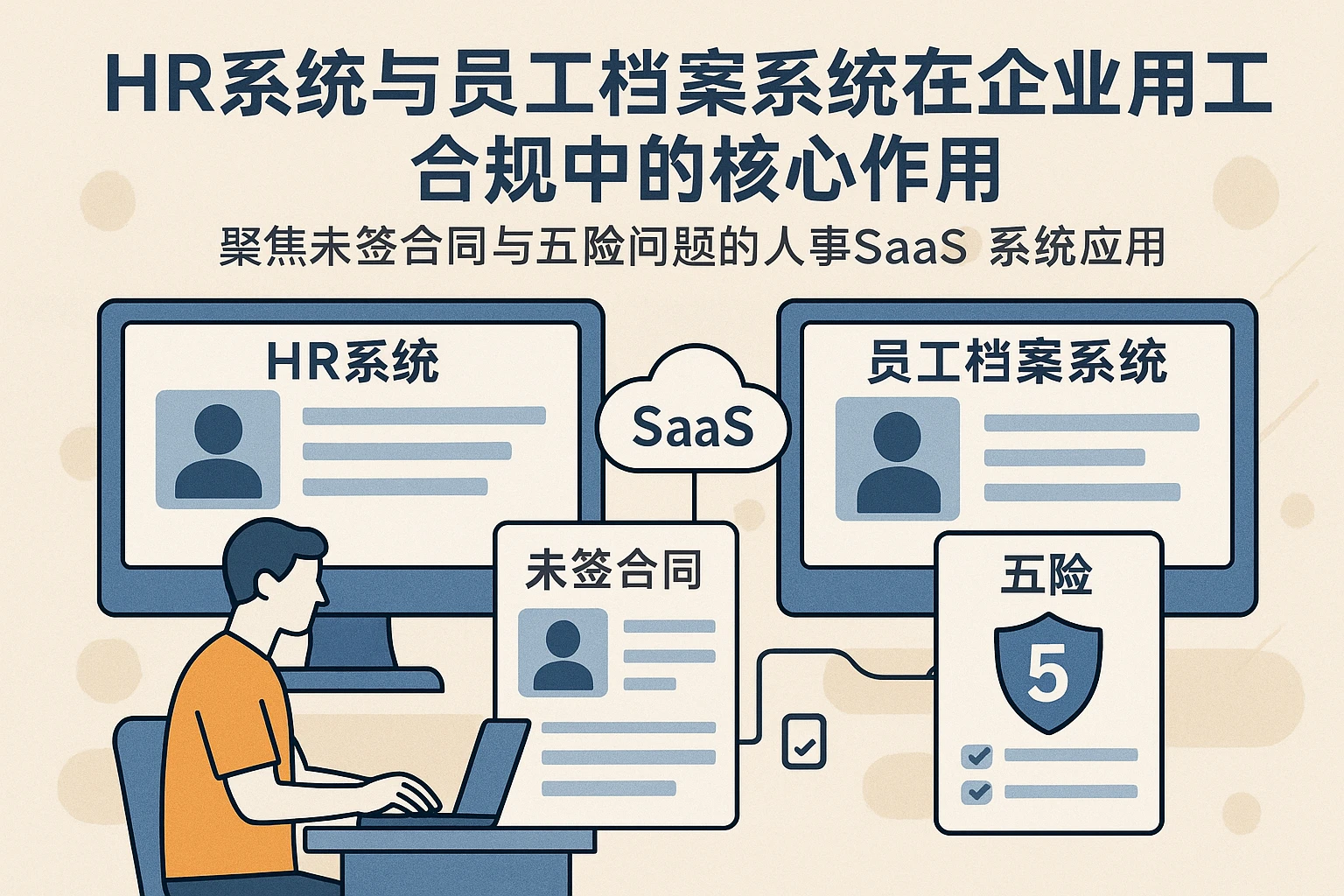 HR系统与员工档案系统在企业用工合规中的核心作用——聚焦未签合同与五险问题的人事SaaS系统应用