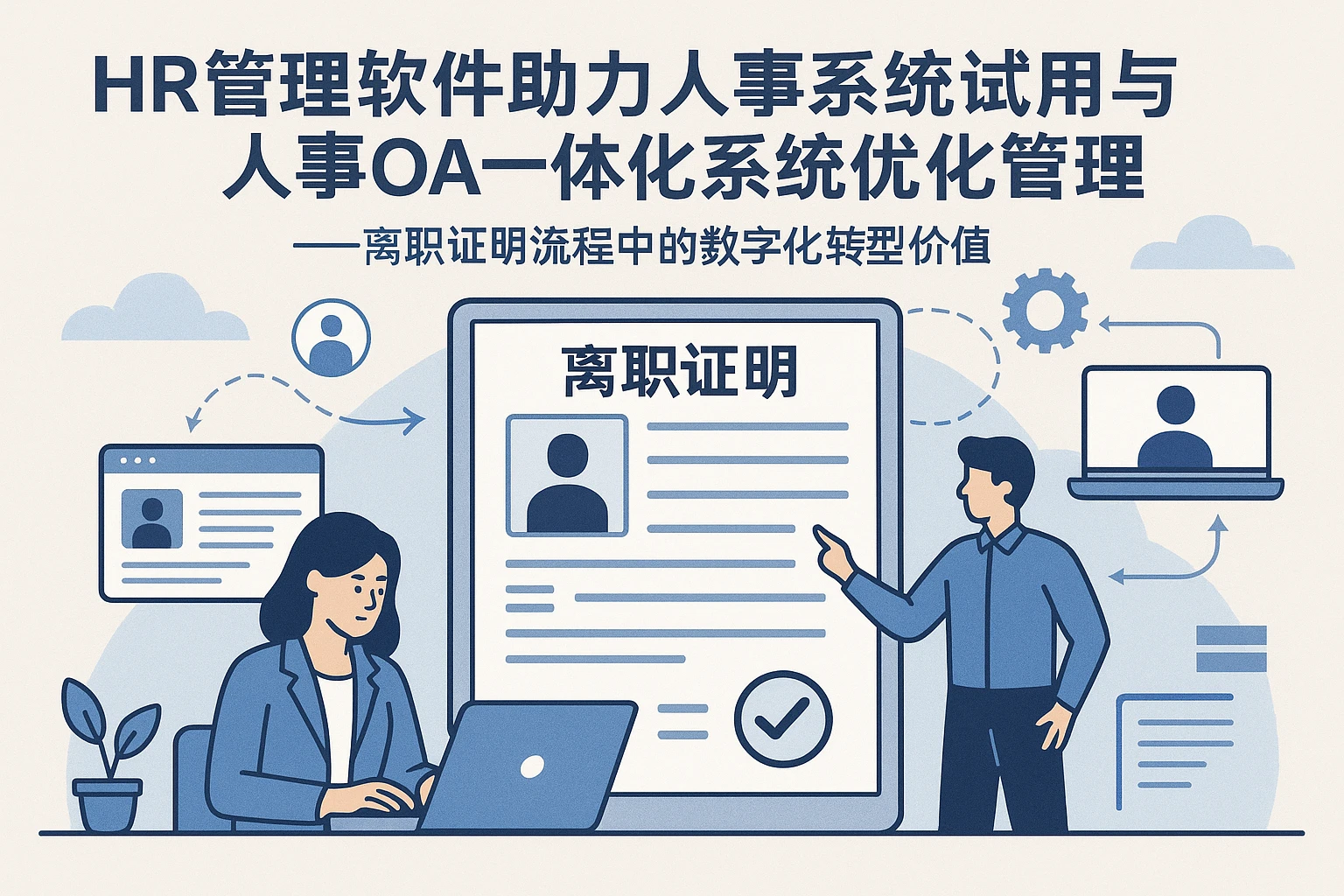 HR管理软件助力人事系统试用与人事OA一体化系统优化管理——离职证明流程中的数字化转型价值