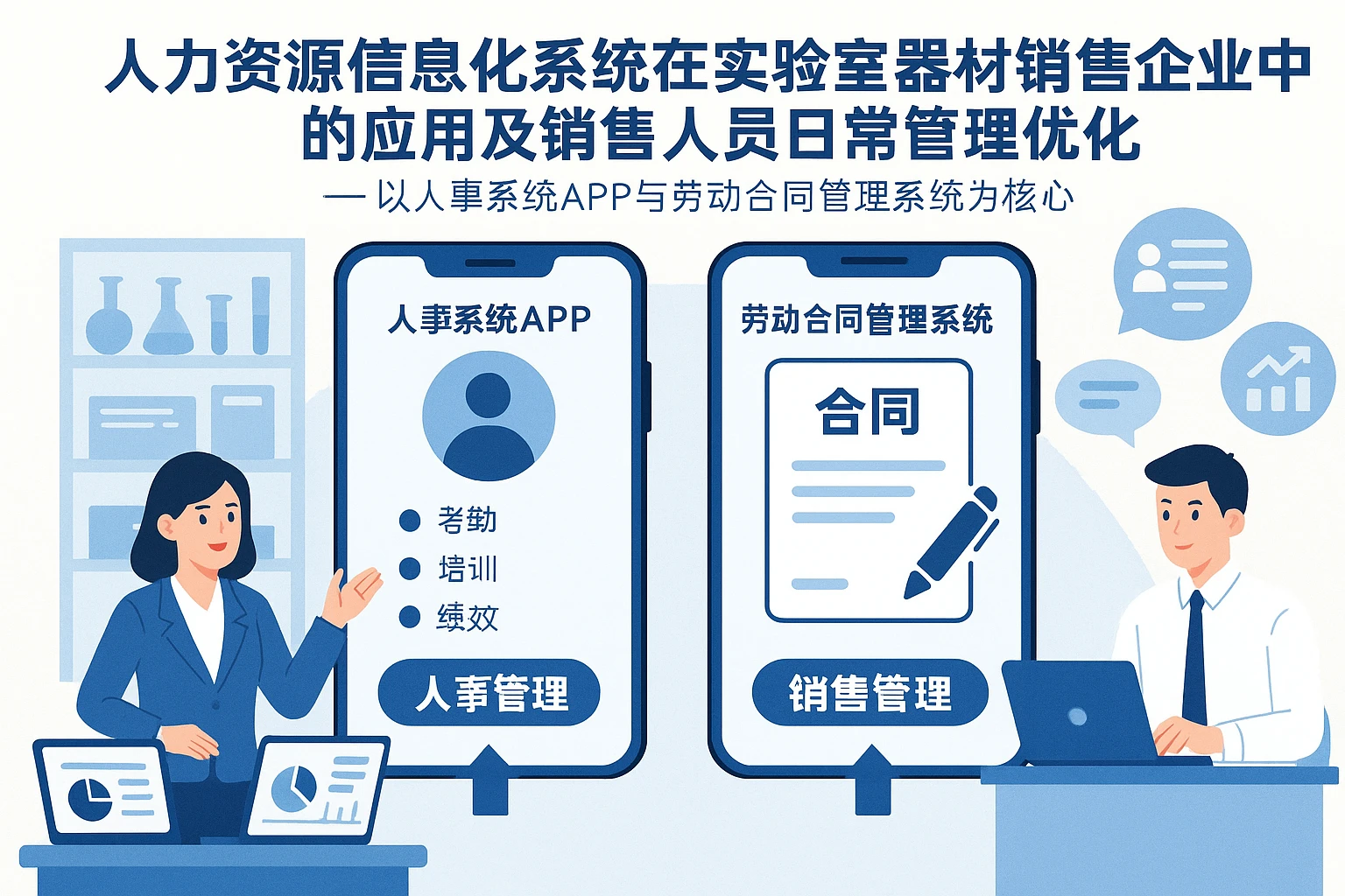 人力资源信息化系统在实验室器材销售企业中的应用及销售人员日常管理优化 —— 以人事系统APP与劳动合同管理系统为核心
