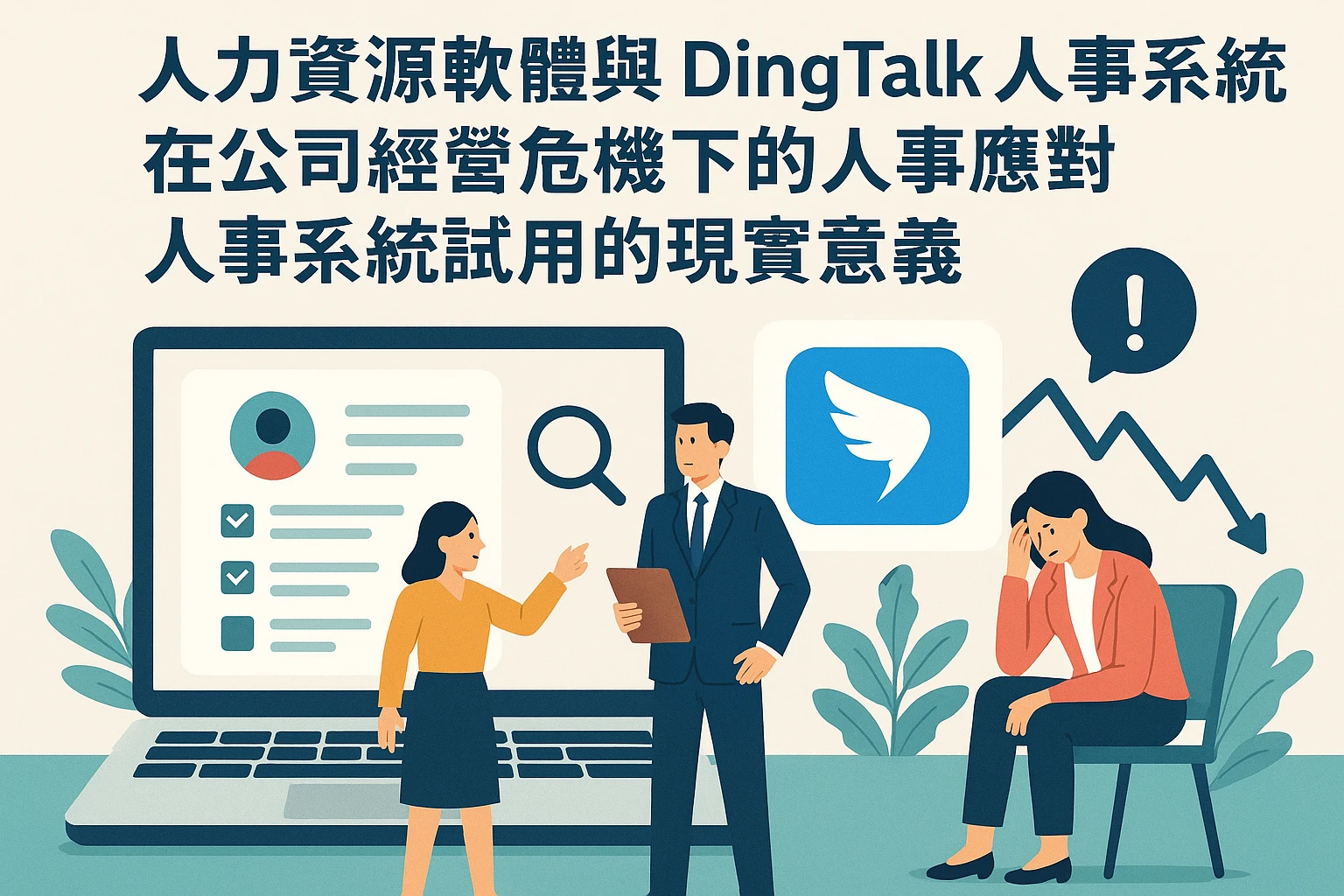 人力资源软件与钉钉人事系统在公司经营危机下的人事应对——人事系统试用的现实意义