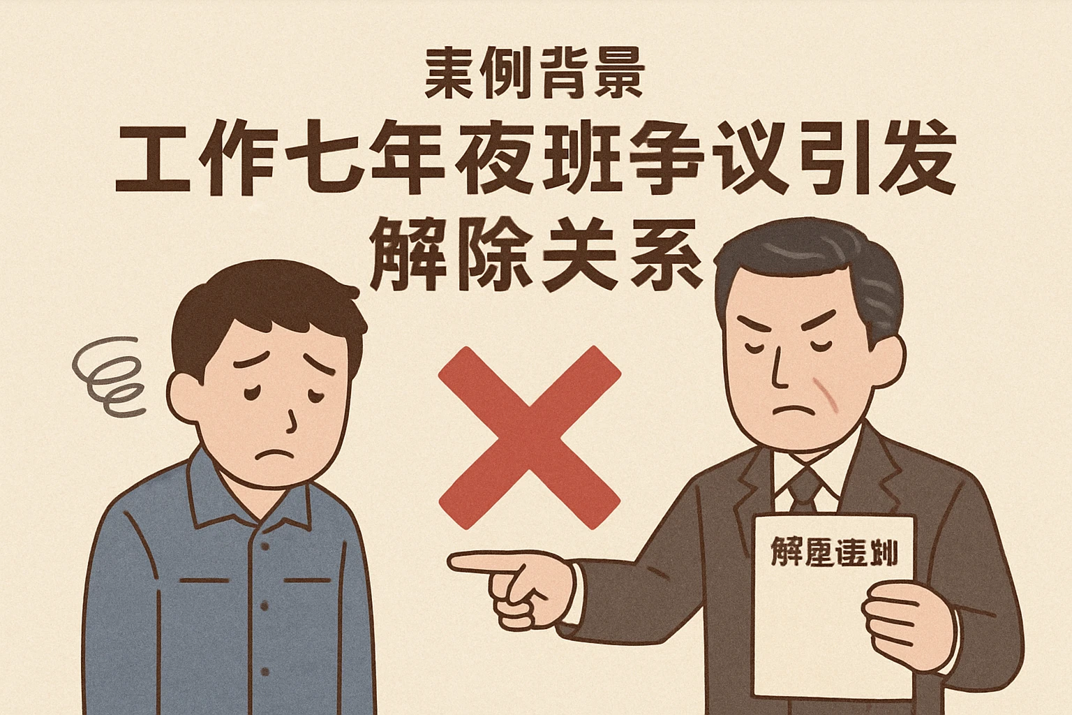 案例背景：工作七年夜班争议引发解除关系