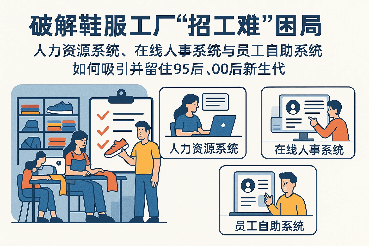 破解鞋服工厂“招工难”困局——人力资源系统、在线人事系统与员工自助系统如何吸引并留住95后、00后新生代