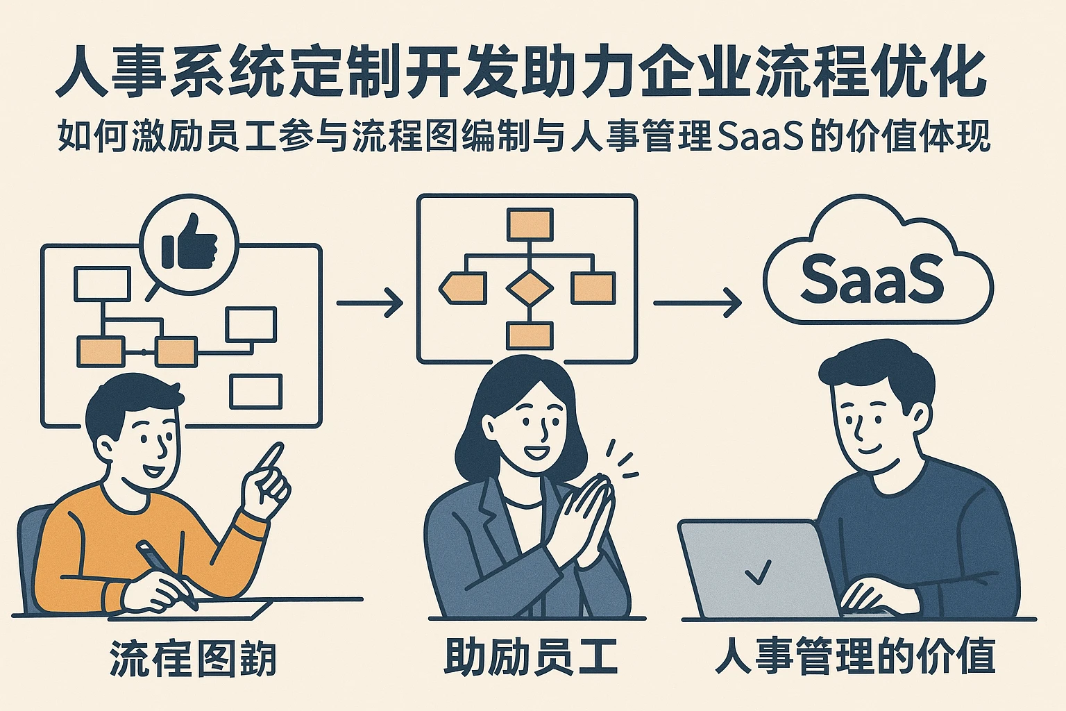 人事系统定制开发助力企业流程优化——如何激励员工参与流程图编制与人事管理SaaS的价值体现