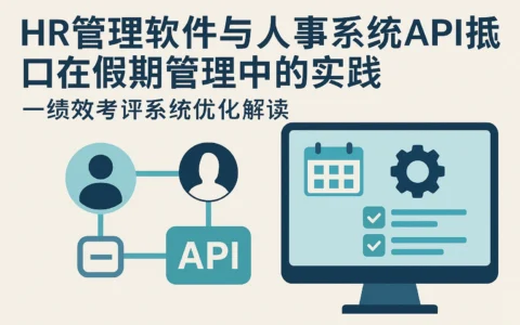 HR管理软件与人事系统API接口在假期管理中的实践 —— 绩效考评系统优化解读