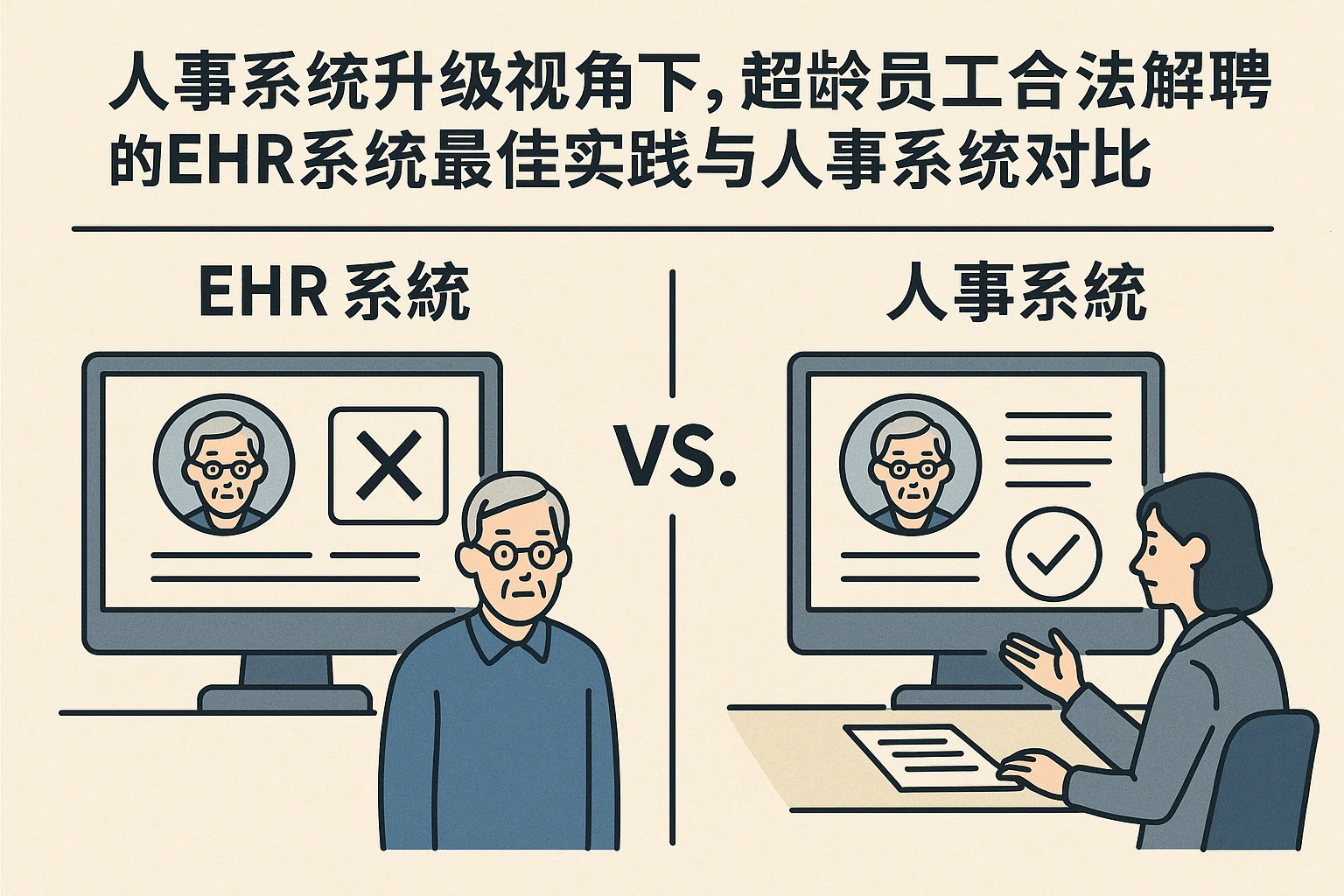 人事系统升级视角下，超龄员工合法解聘的EHR系统最佳实践与人事系统对比