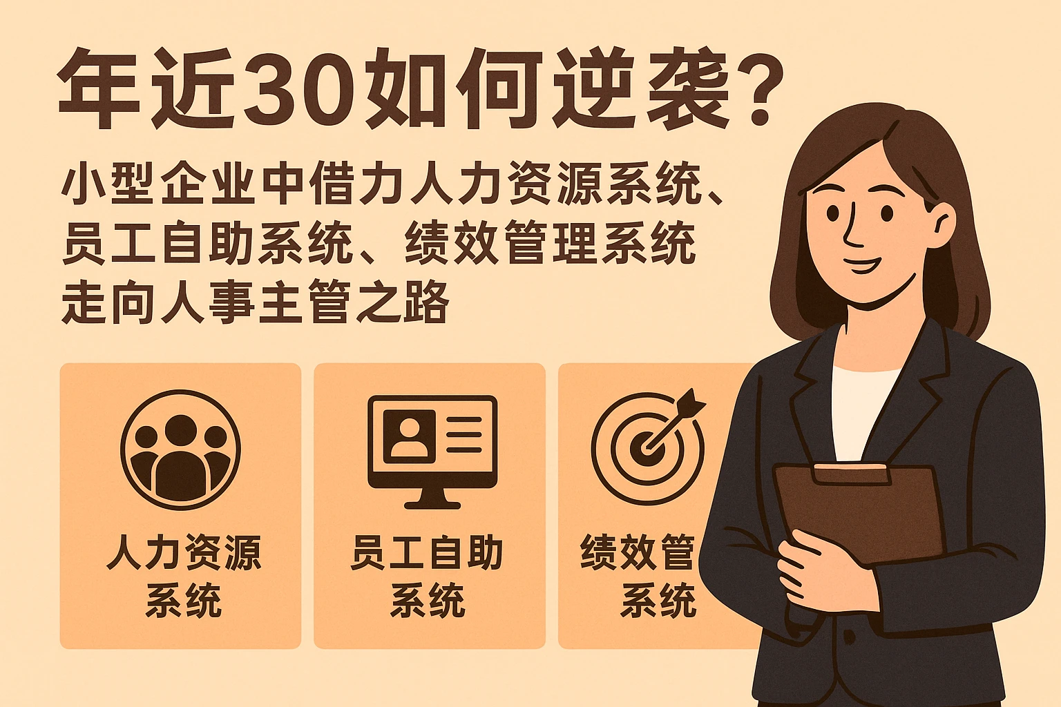 年近30如何逆袭？小型企业中借力人力资源系统、员工自助系统、绩效管理系统走向人事主管之路
