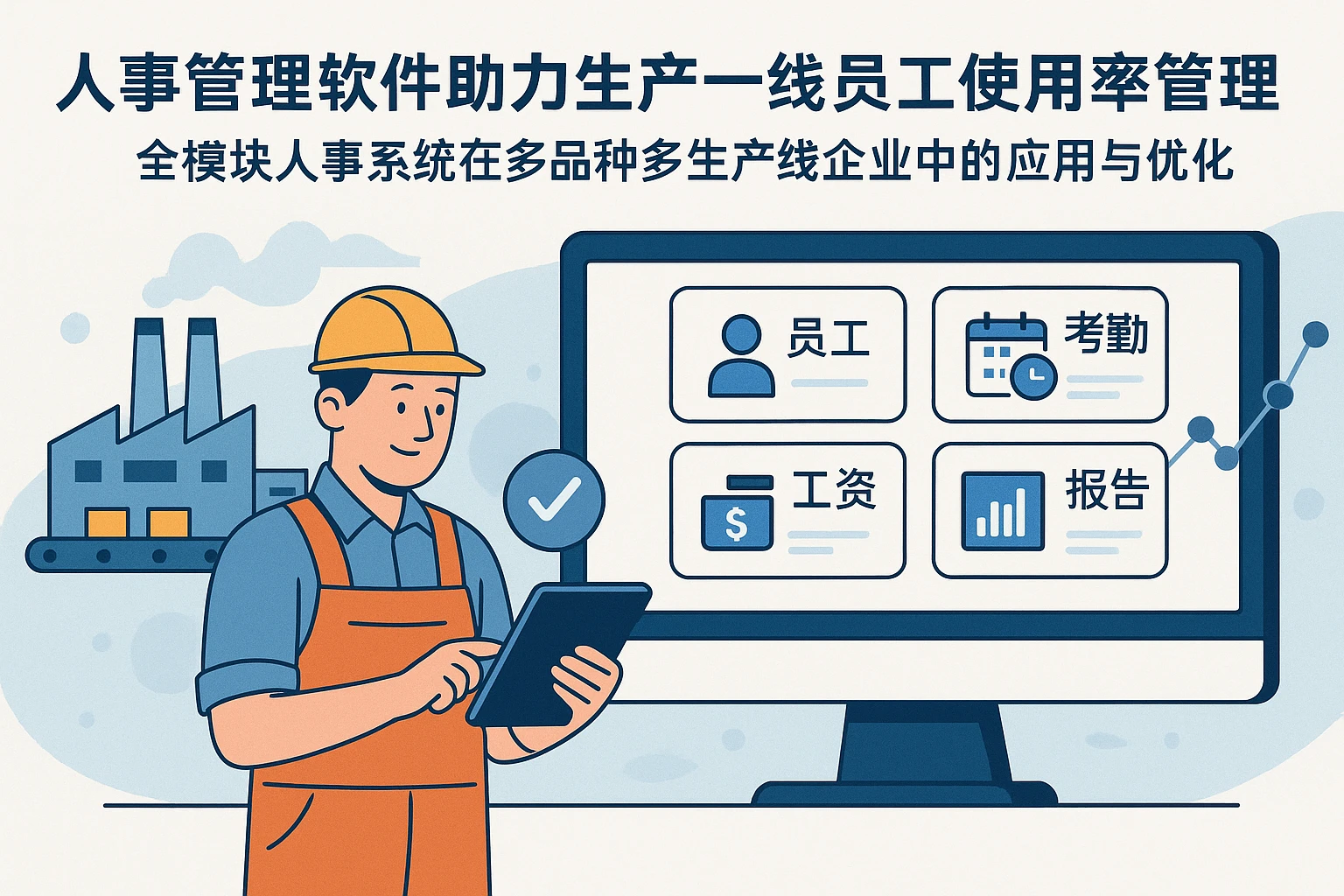 人事管理软件助力生产一线员工使用率管理——全模块人事系统在多品种多生产线企业中的应用与优化