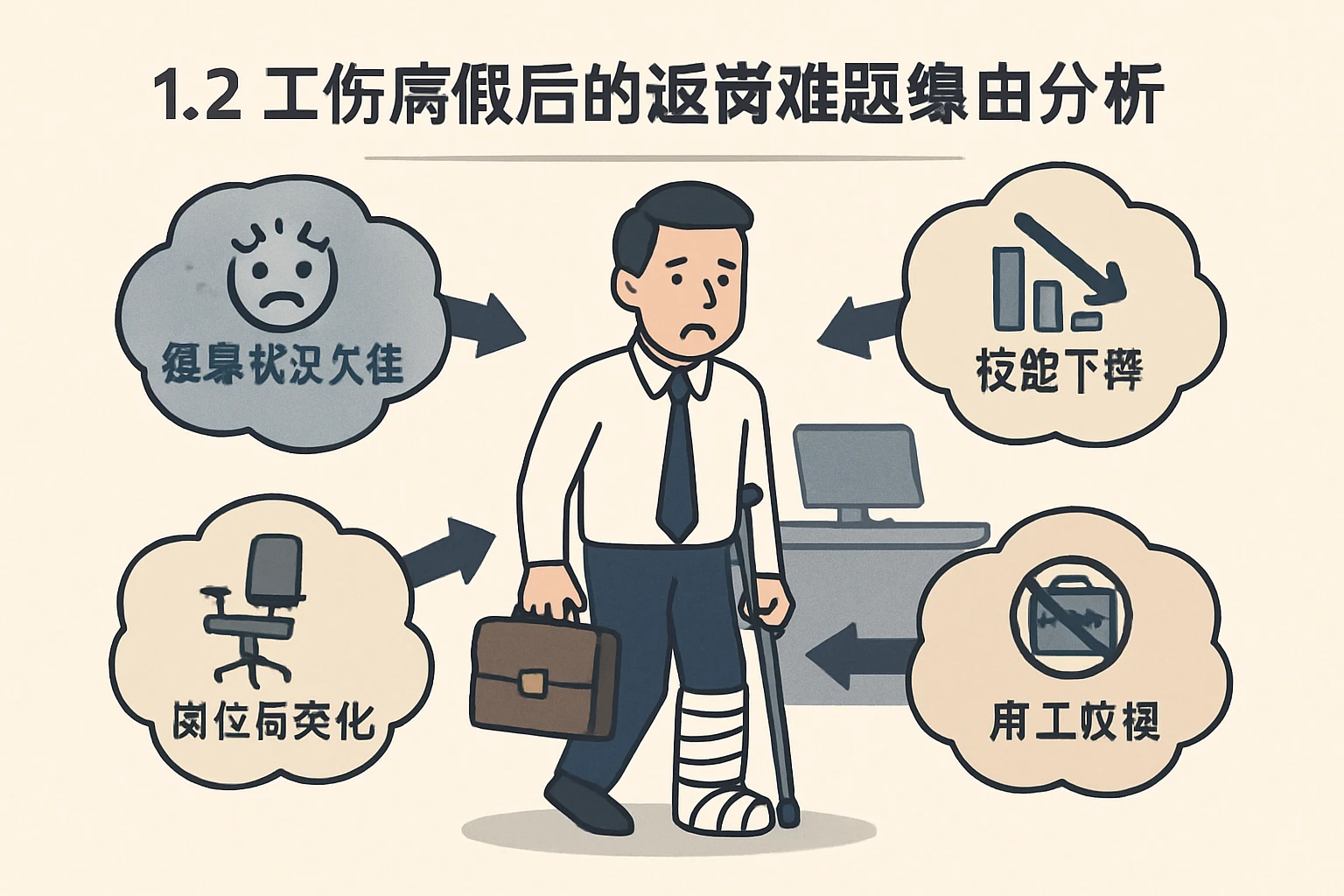 1.2 工伤病假后的返岗难题缘由分析