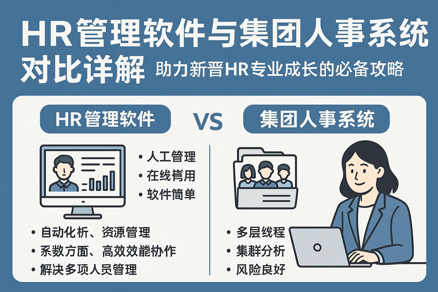 HR管理软件与集团人事系统对比详解：助力新晋HR专业成长的必备攻略
