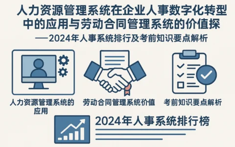 人力资源管理系统在企业人事数字化转型中的应用与劳动合同管理系统的价值探析——2024年人事系统排行榜及考前知识要点解析
