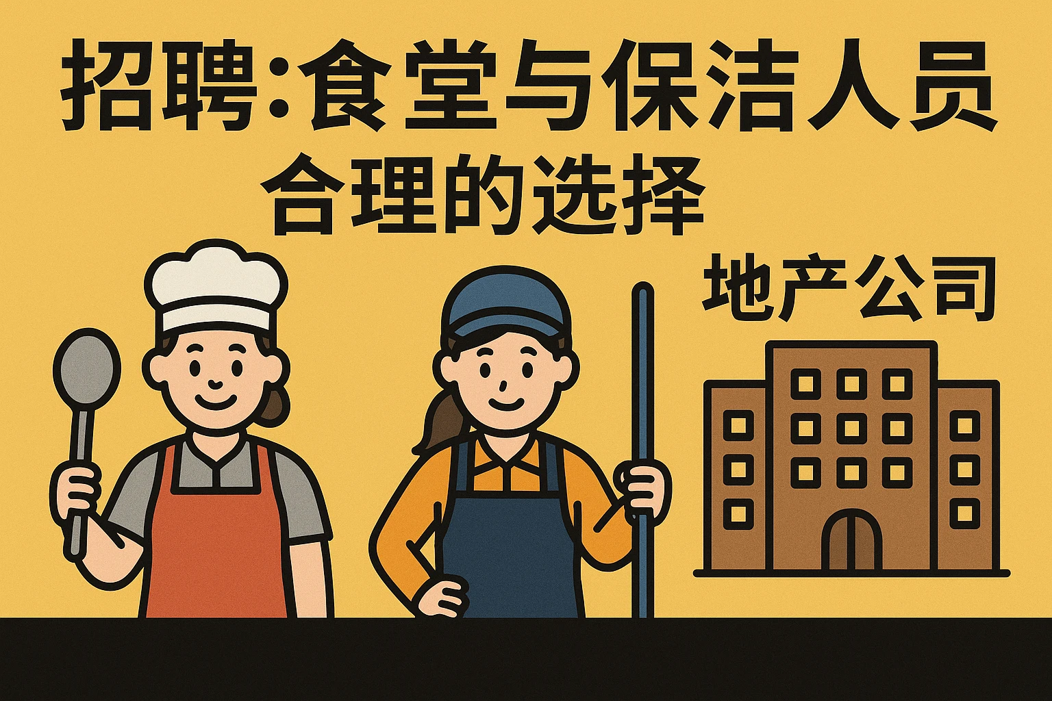 地产公司招聘食堂与保洁人员的合理选择