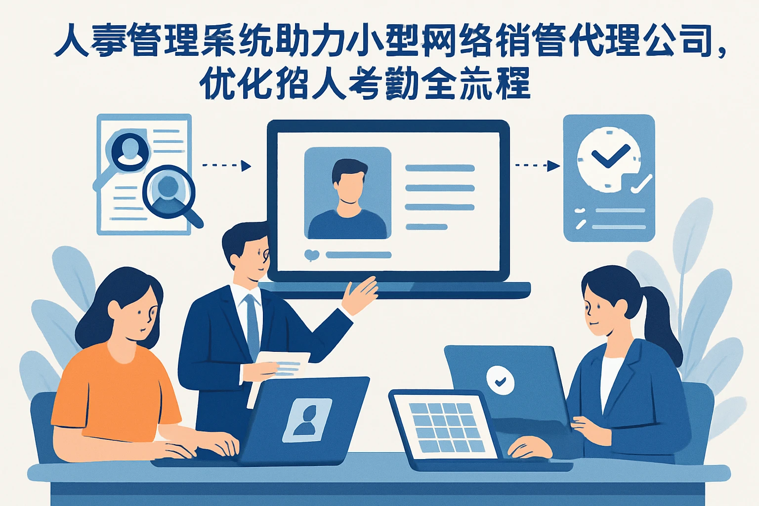 人事管理系统助力小型网络销售代理公司，优化招人考勤全流程