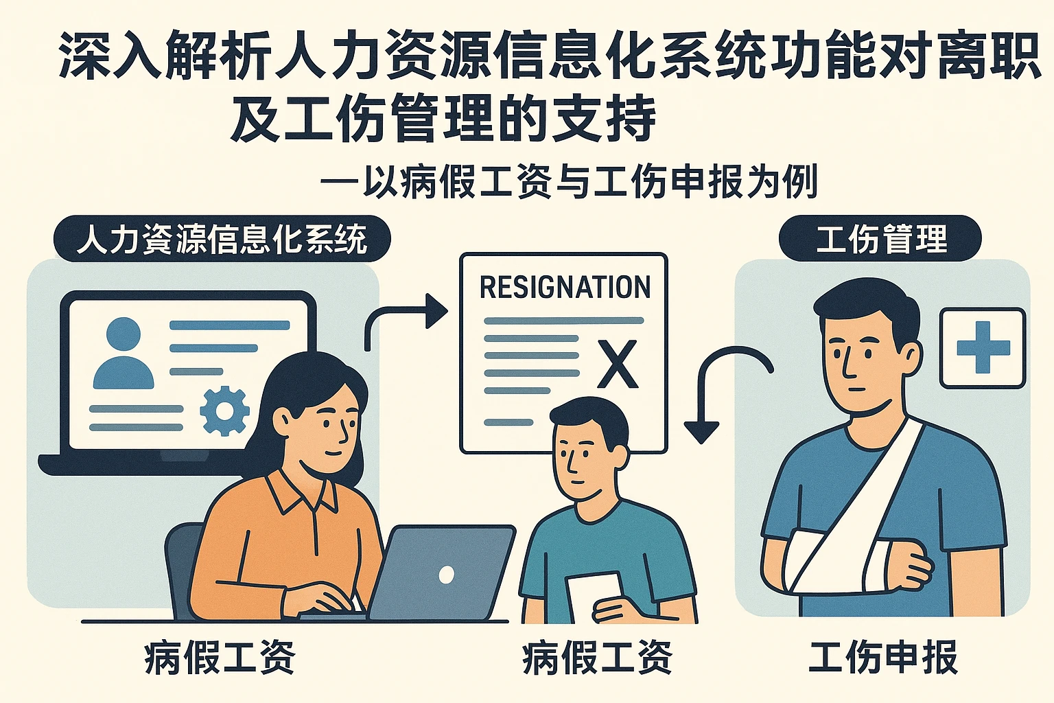 深入解析人力资源信息化系统功能对离职及工伤管理的支持——以病假工资与工伤申报为例