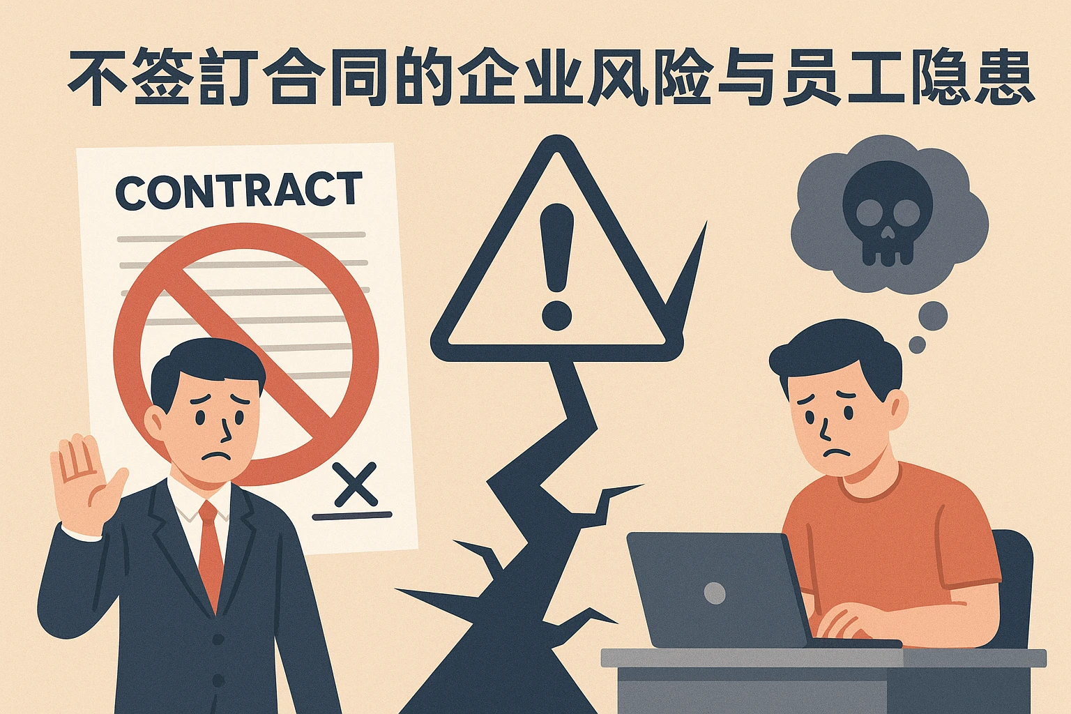 不签订合同的企业风险与员工隐患