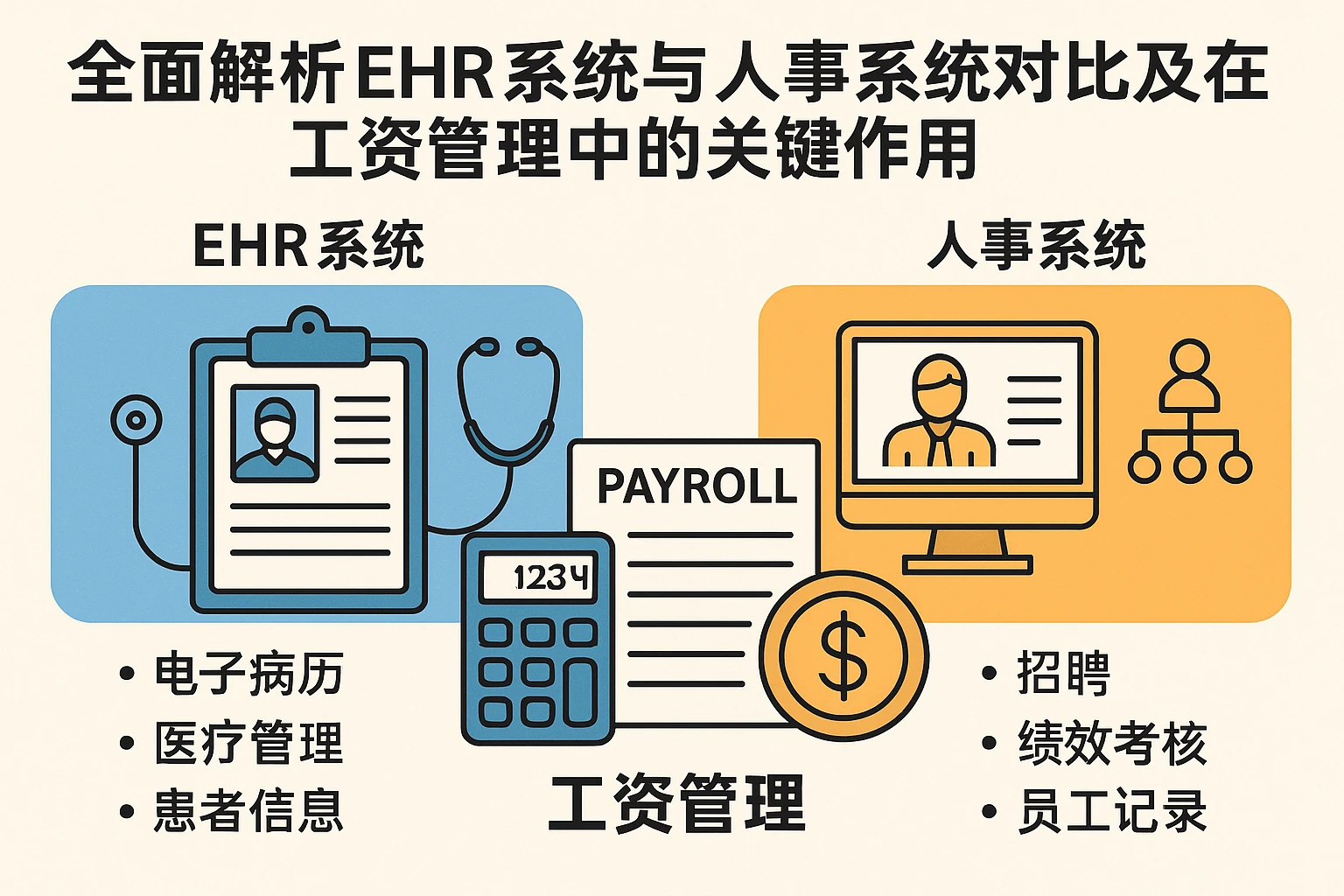 全面解析EHR系统与人事系统对比及在工资管理中的关键作用