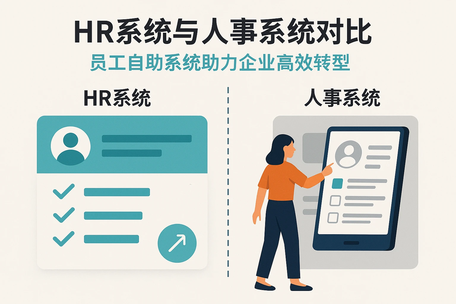 HR系统与人事系统对比：员工自助系统助力企业高效转型