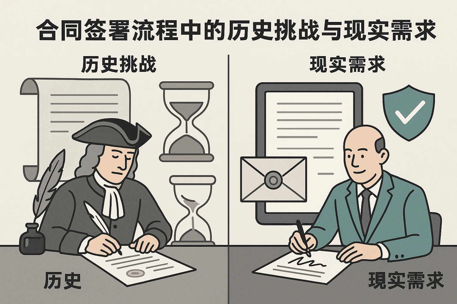 合同签署流程中的历史挑战与现实需求