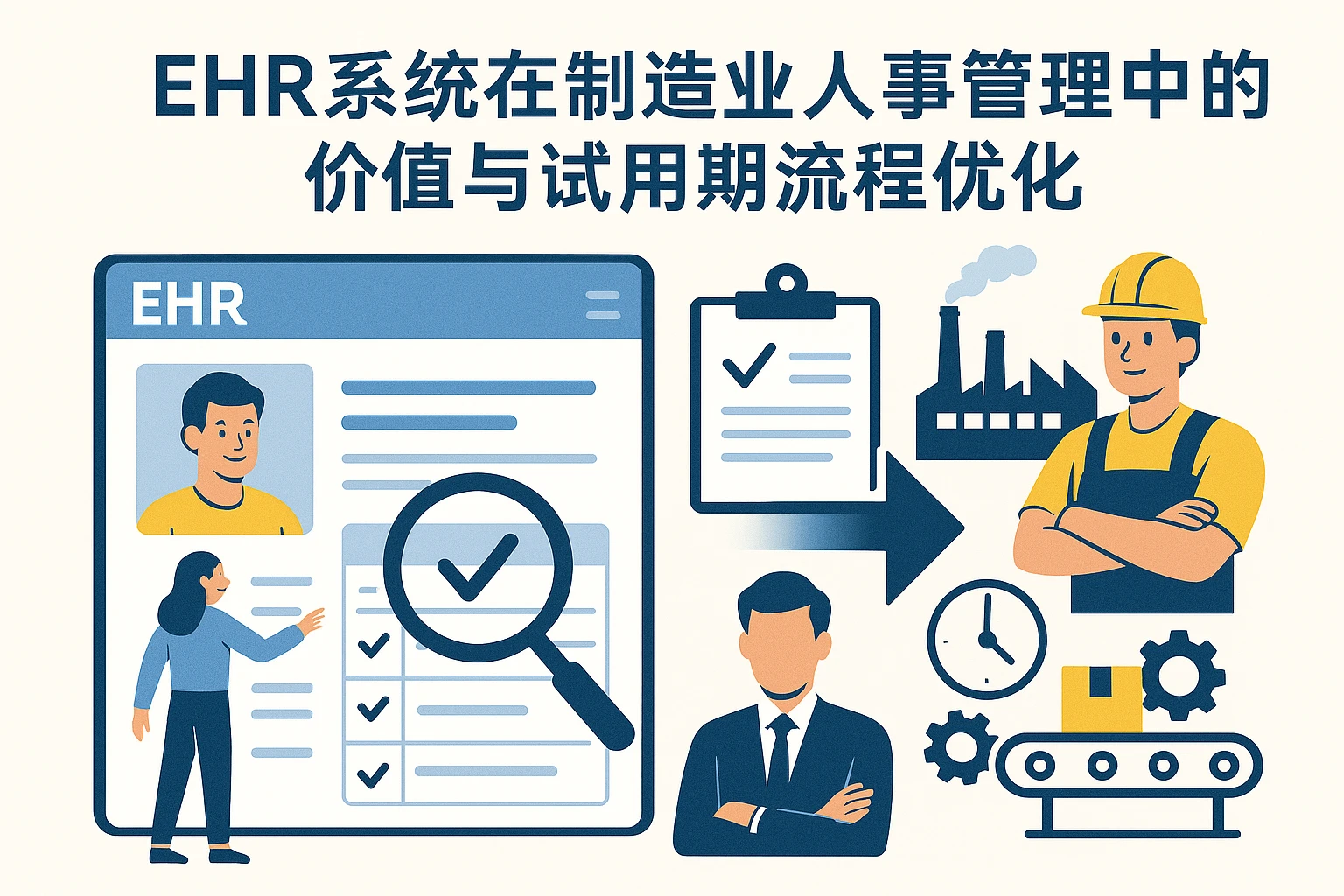 EHR系统在制造业人事管理中的价值与试用期流程优化