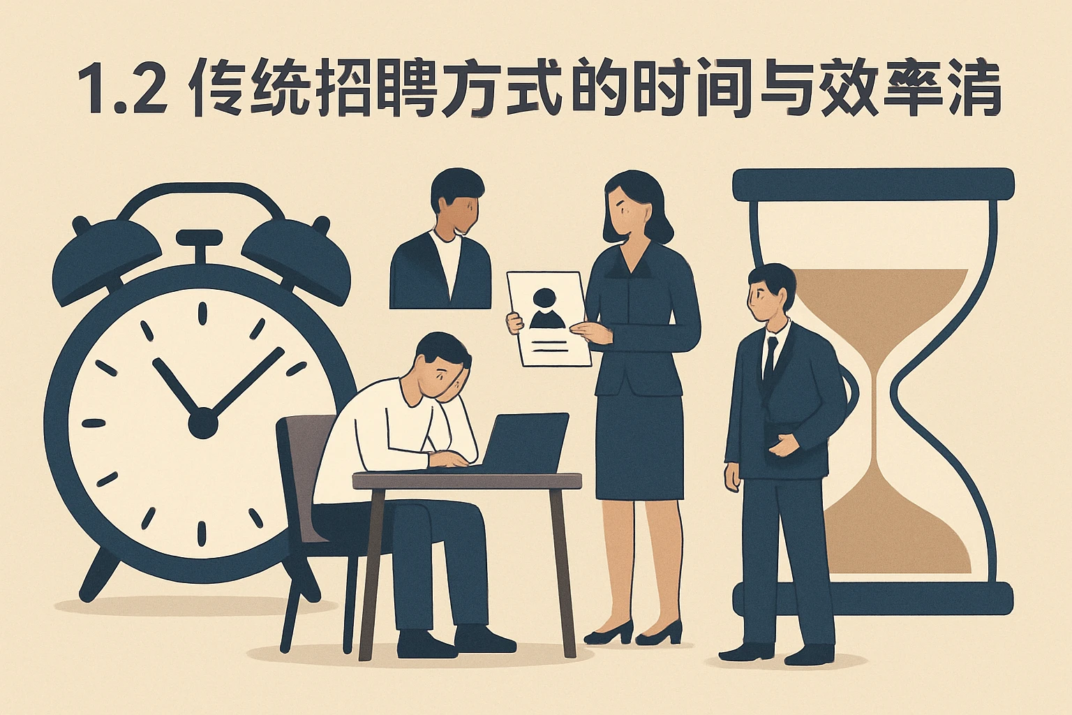 1.2 传统招聘方式的时间与效率消耗