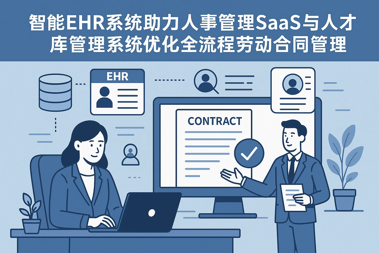 智能EHR系统助力人事管理SaaS与人才库管理系统优化全流程劳动合同管理
