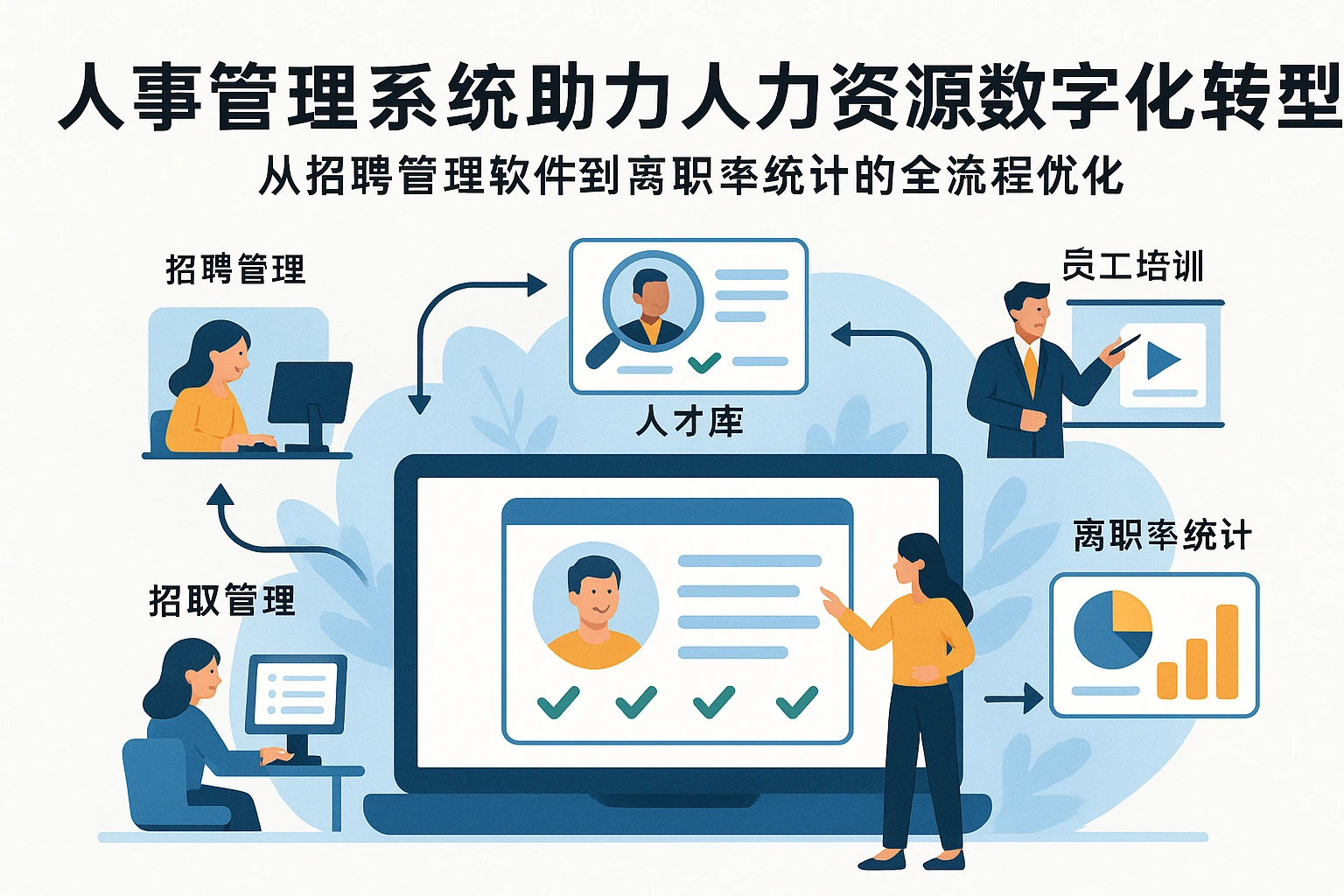 人事管理系统助力人力资源数字化转型——从招聘管理软件到离职率统计的全流程优化