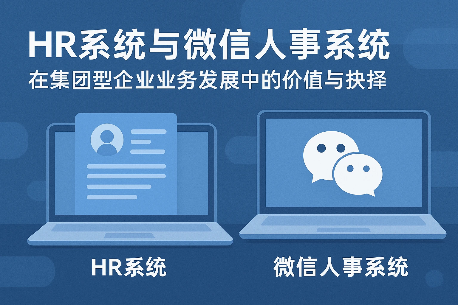 HR系统与微信人事系统在集团型企业业务发展中的价值与抉择
