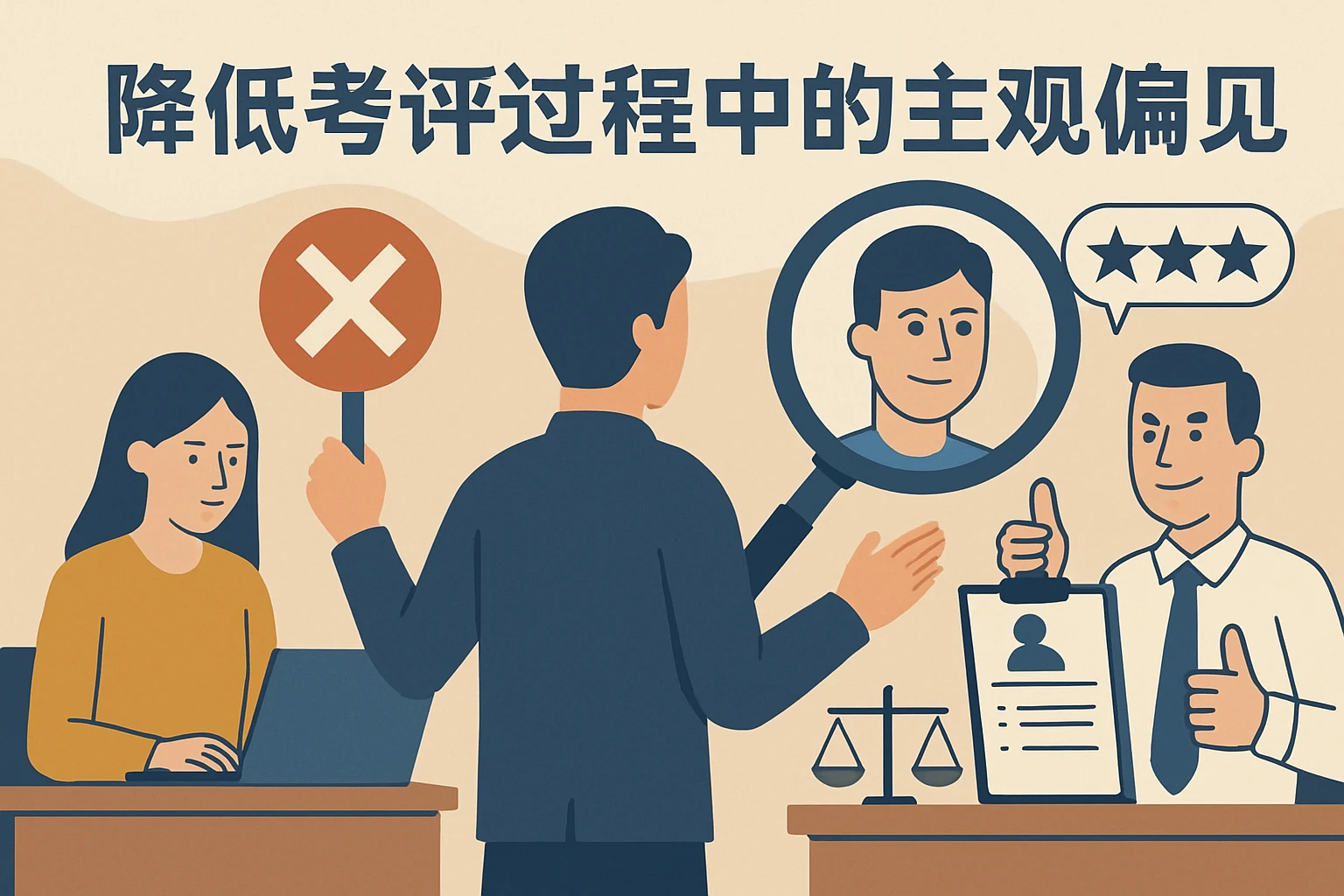 降低考评过程中的主观偏见