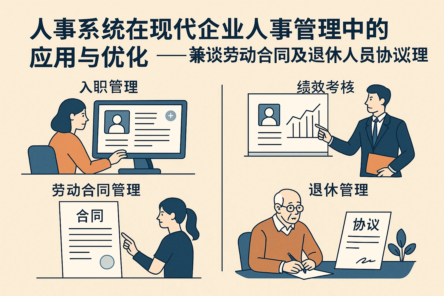 人事系统在现代企业人事管理中的应用与优化——兼谈劳动合同及退休人员协议管理