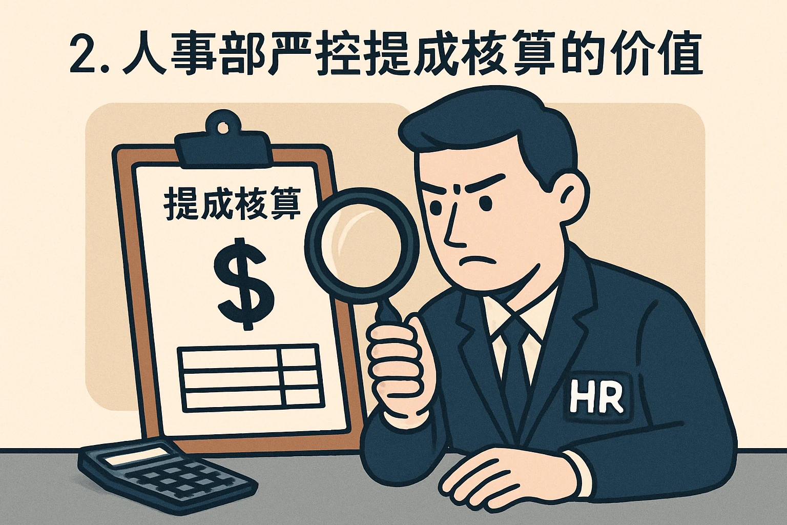 2. 人事部严控提成核算的价值