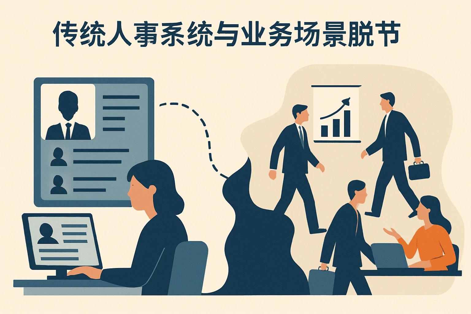 传统人事系统与业务场景脱节