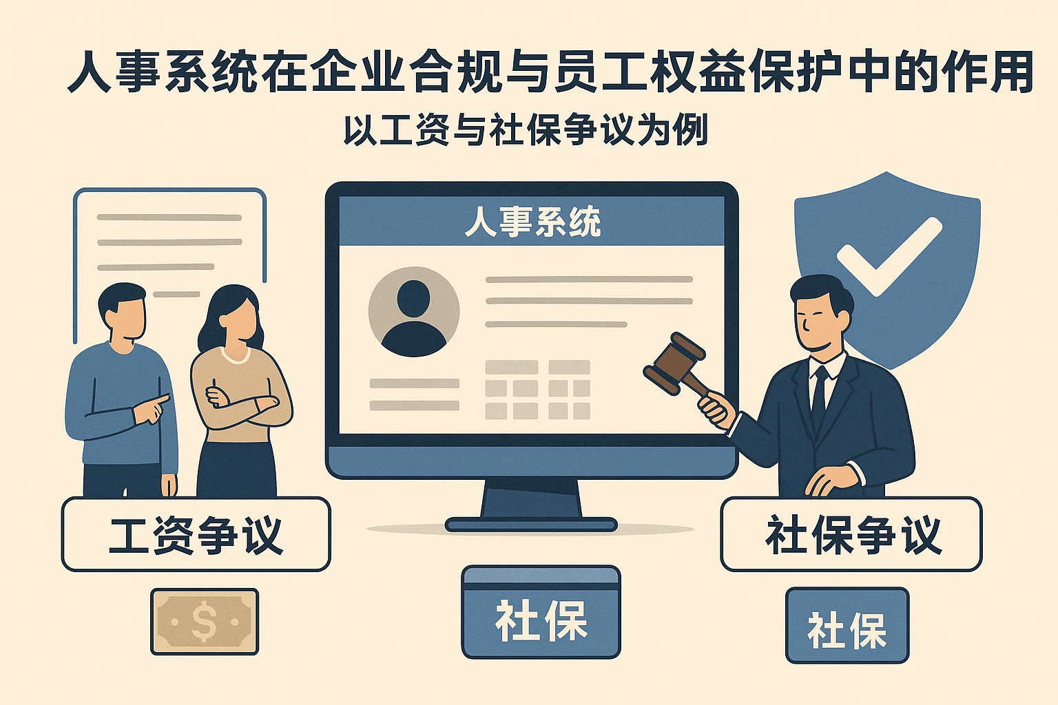 人事系统在企业合规与员工权益保护中的作用——以工资与社保争议为例