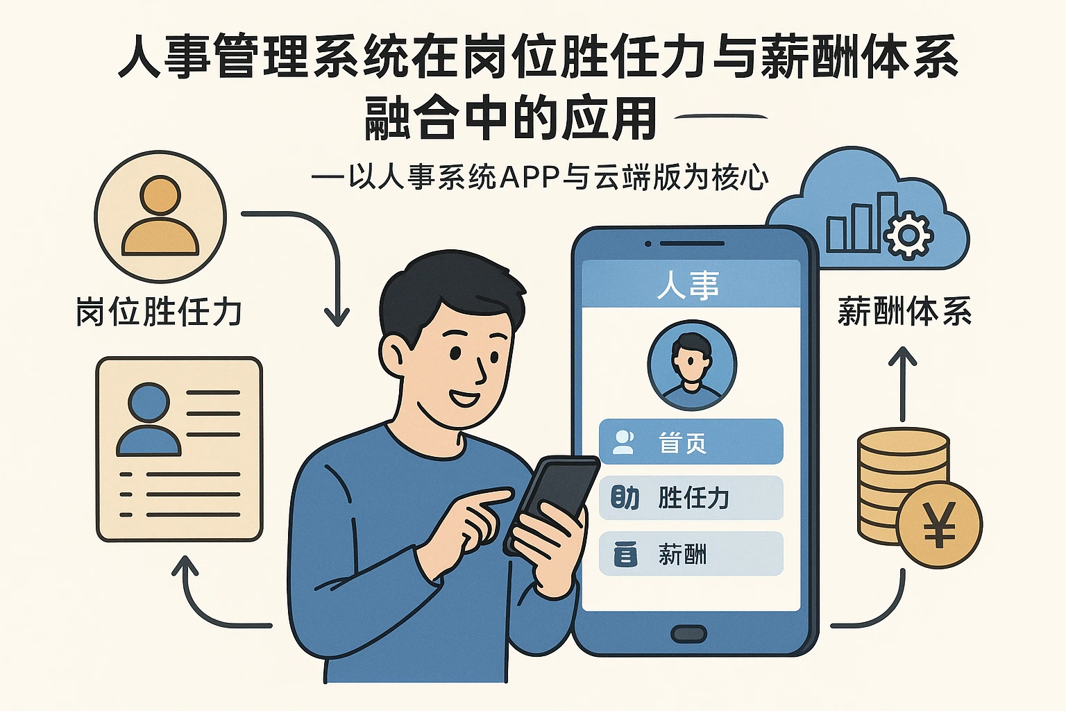 人事管理系统在岗位胜任力与薪酬体系融合中的应用——以人事系统APP与云端版为核心