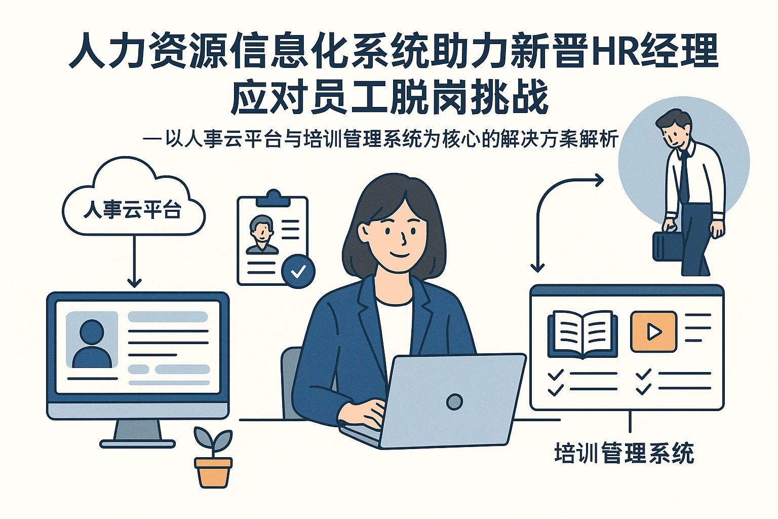 人力资源信息化系统助力新晋HR经理应对员工脱岗挑战——以人事云平台与培训管理系统为核心的解决方案解析