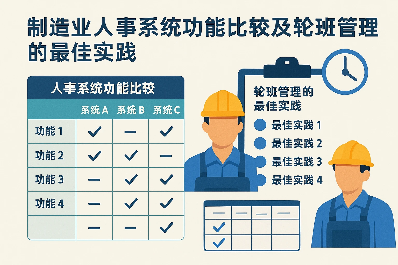 制造业人事系统功能比较及轮班管理的最佳实践