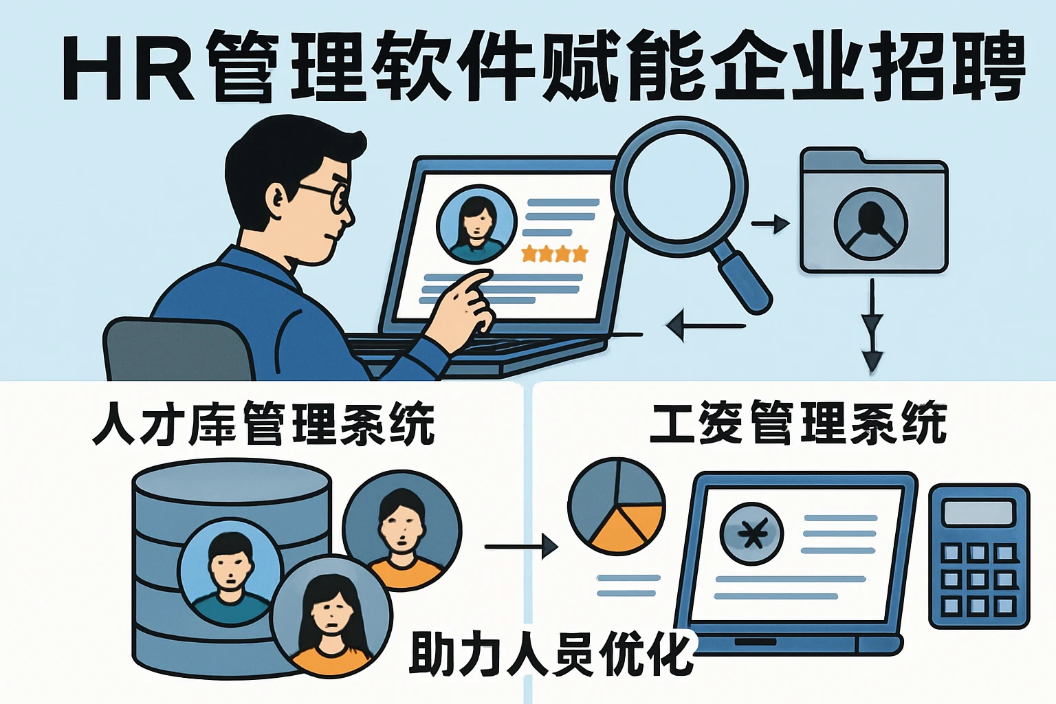 HR管理软件赋能企业招聘，人才库管理系统与工资管理系统助力人员优化