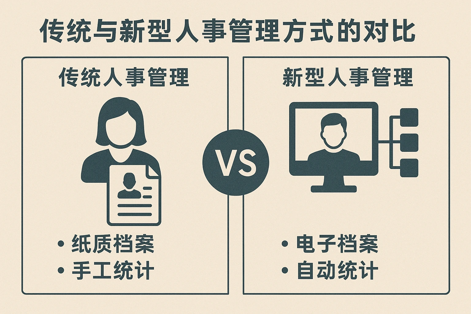 传统与新型人事管理方式的对比